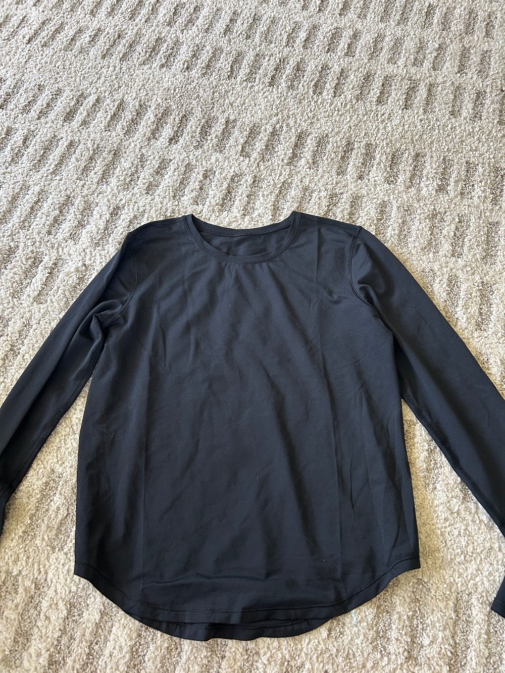 lululemon Black Long Sleeve Crewneck Top